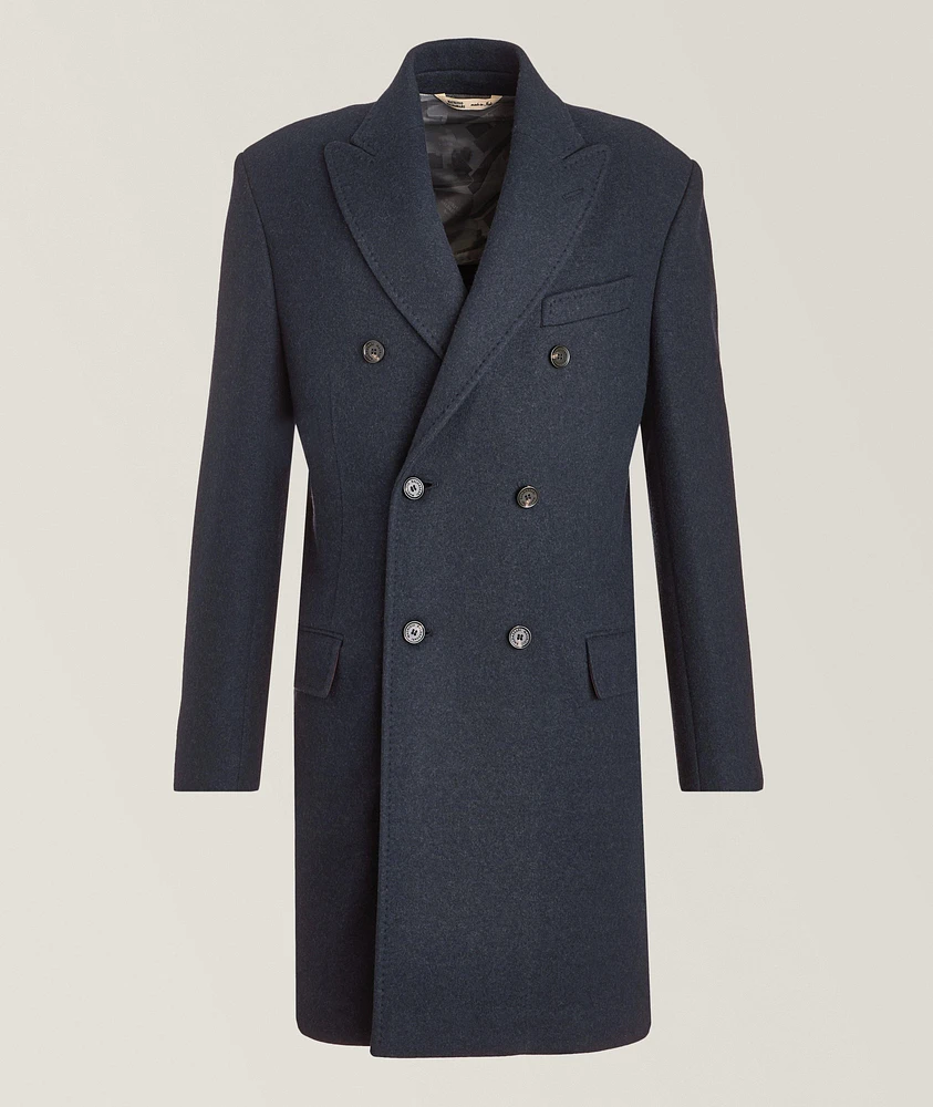 Wool-Blend Double-Breasted Coat