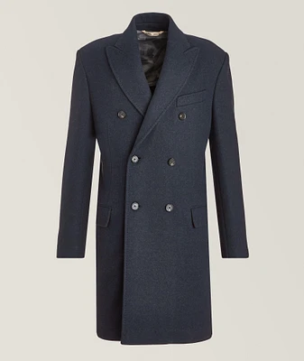 Wool-Blend Double-Breasted Coat