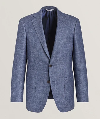 Textured Wool-Blend Sport Jacket