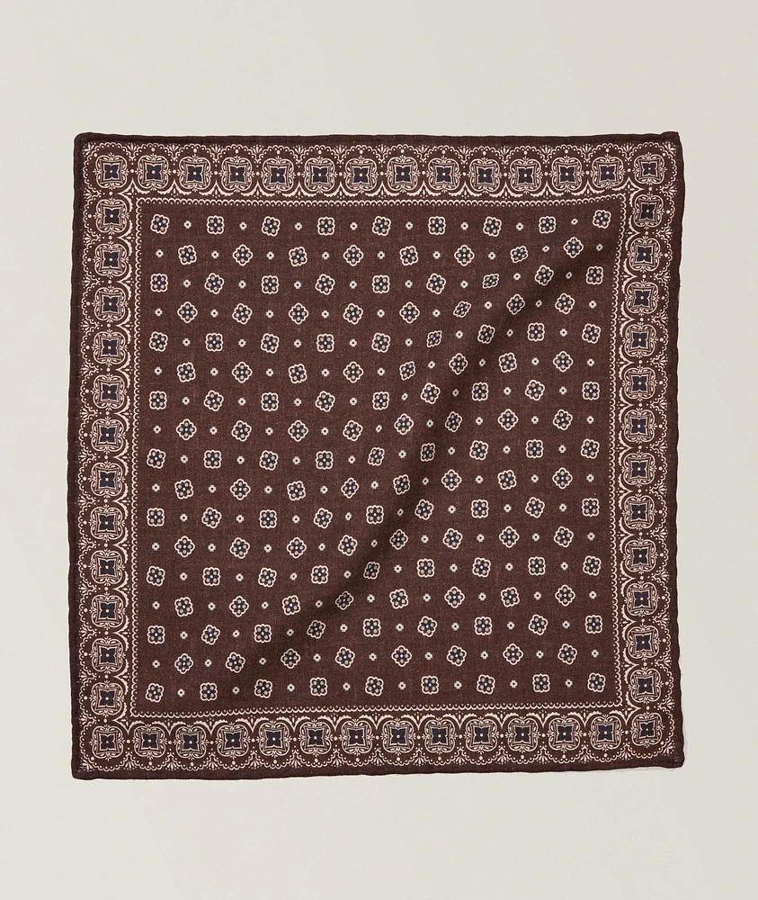 Paisley Wool-Cotton Pocket Square