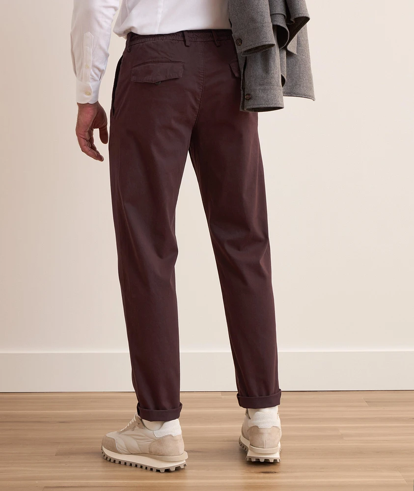 Drawstring Stretch-Cotton Joggers