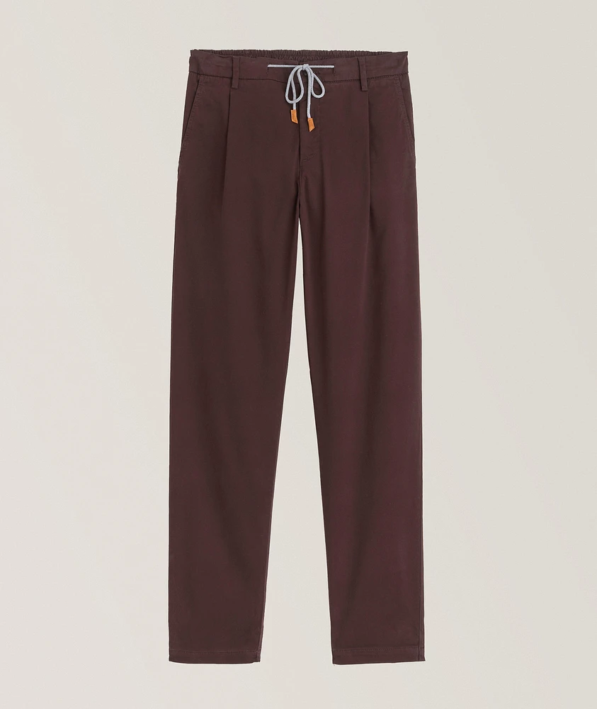 Drawstring Stretch-Cotton Joggers