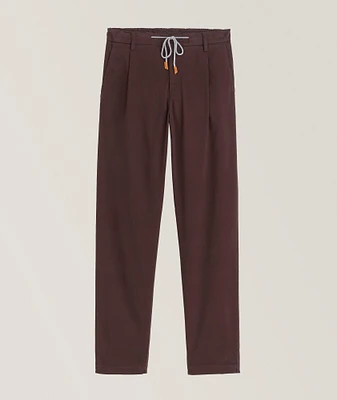 Drawstring Stretch-Cotton Joggers