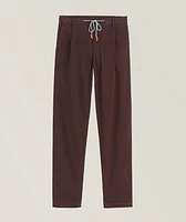 Drawstring Stretch-Cotton Joggers