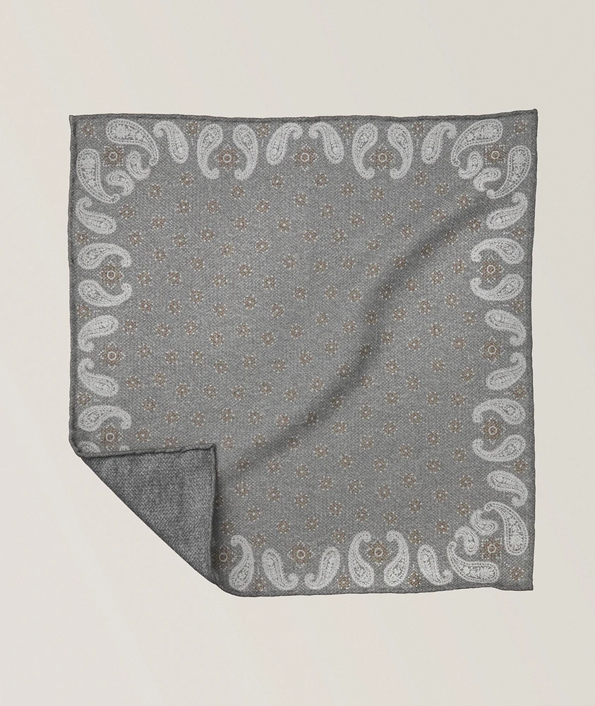 Mini Neat Wool-Cotton Pocket Square