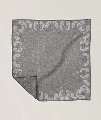 Mini Neat Wool-Cotton Pocket Square