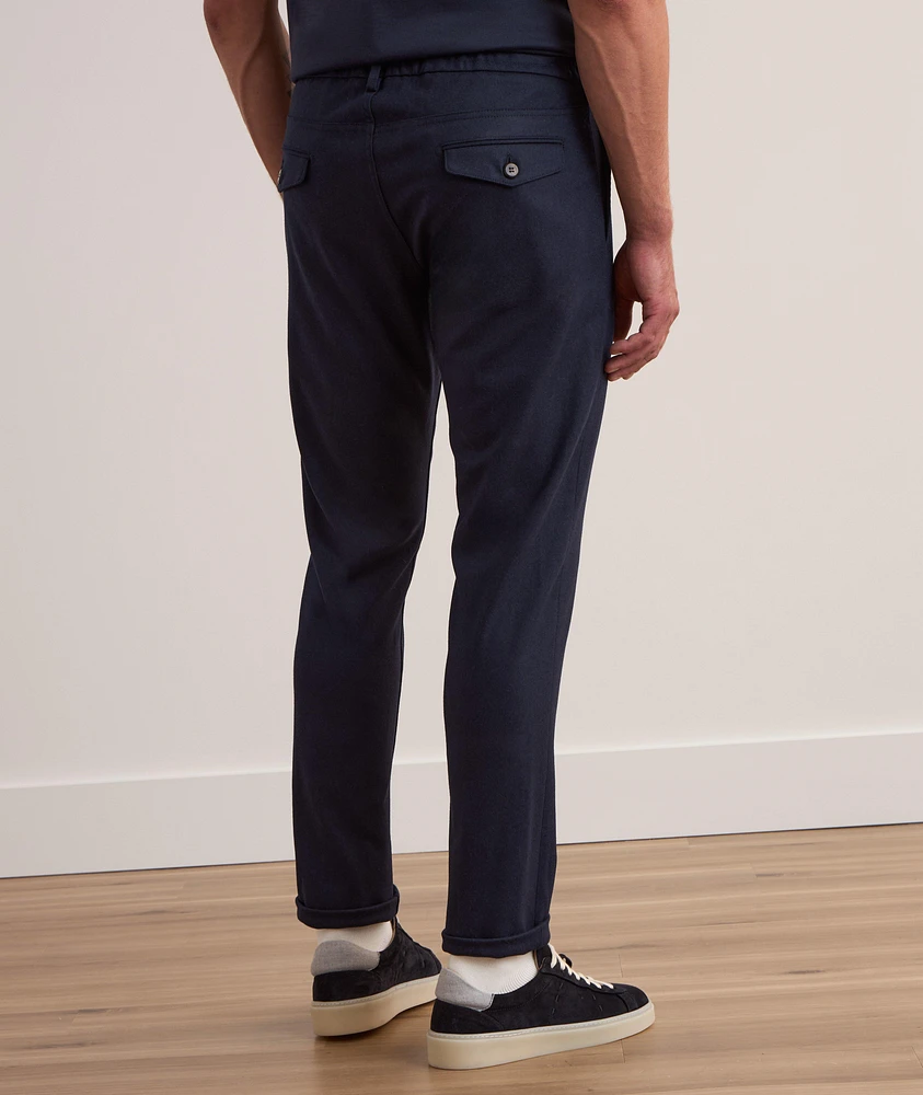 Wool-Blend Pressed-Crease Trousers