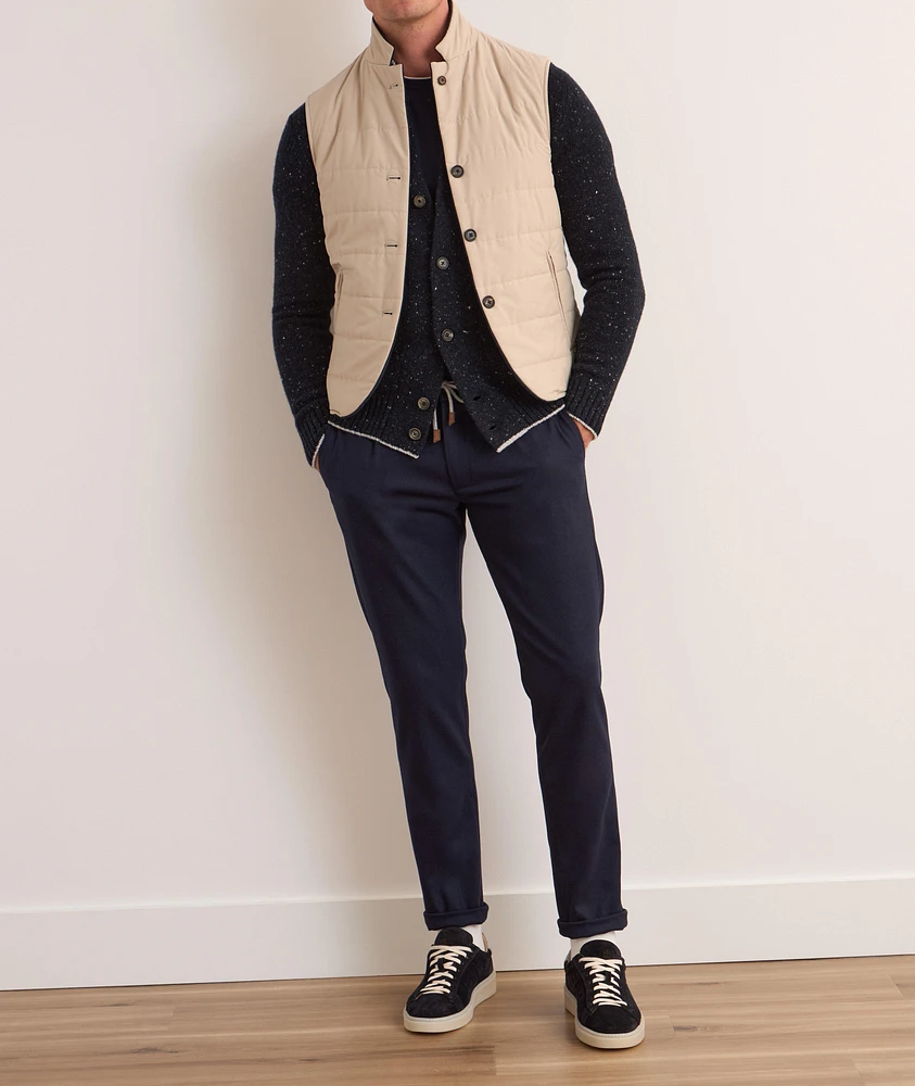 Wool-Blend Pressed-Crease Trousers