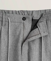 Stretch Wool-Cashmere Flannel Joggers