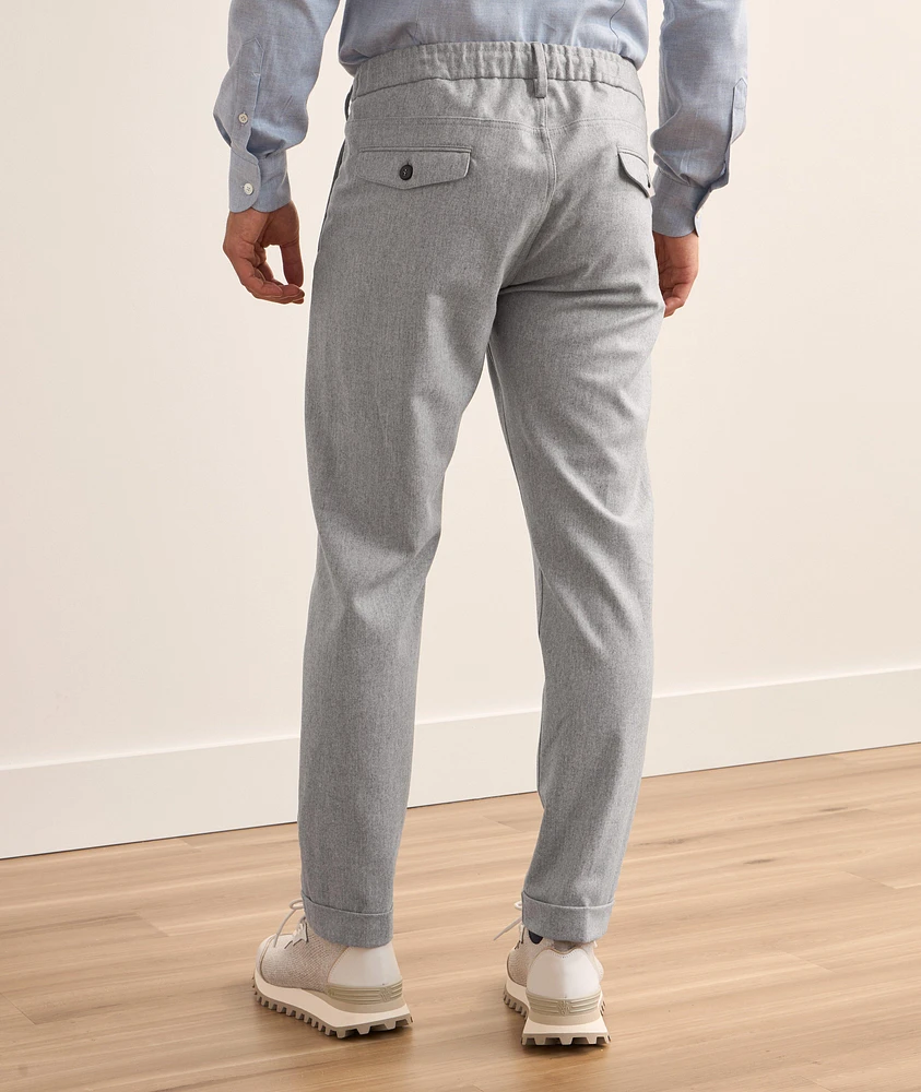 Stretch Wool-Cashmere Flannel Joggers