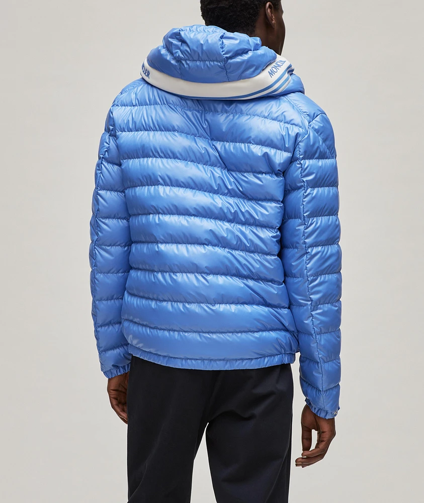 Cornour Contrast Stripe Hooded Down Jacket