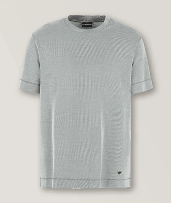 Two-Tone Lyocell-Cotton T-Shirt
