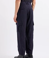 Single-Pleat Wool Cargo Pants