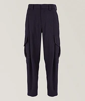 Single-Pleat Wool Cargo Pants
