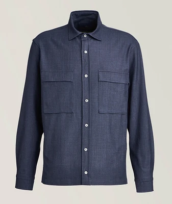 Virgin Wool & Silk-Blend Overshirt