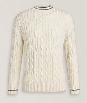 Cotton-Cashmere Cable Knit Sweater
