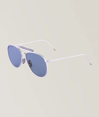 Acetate-Titanium Aviator Sunglasses