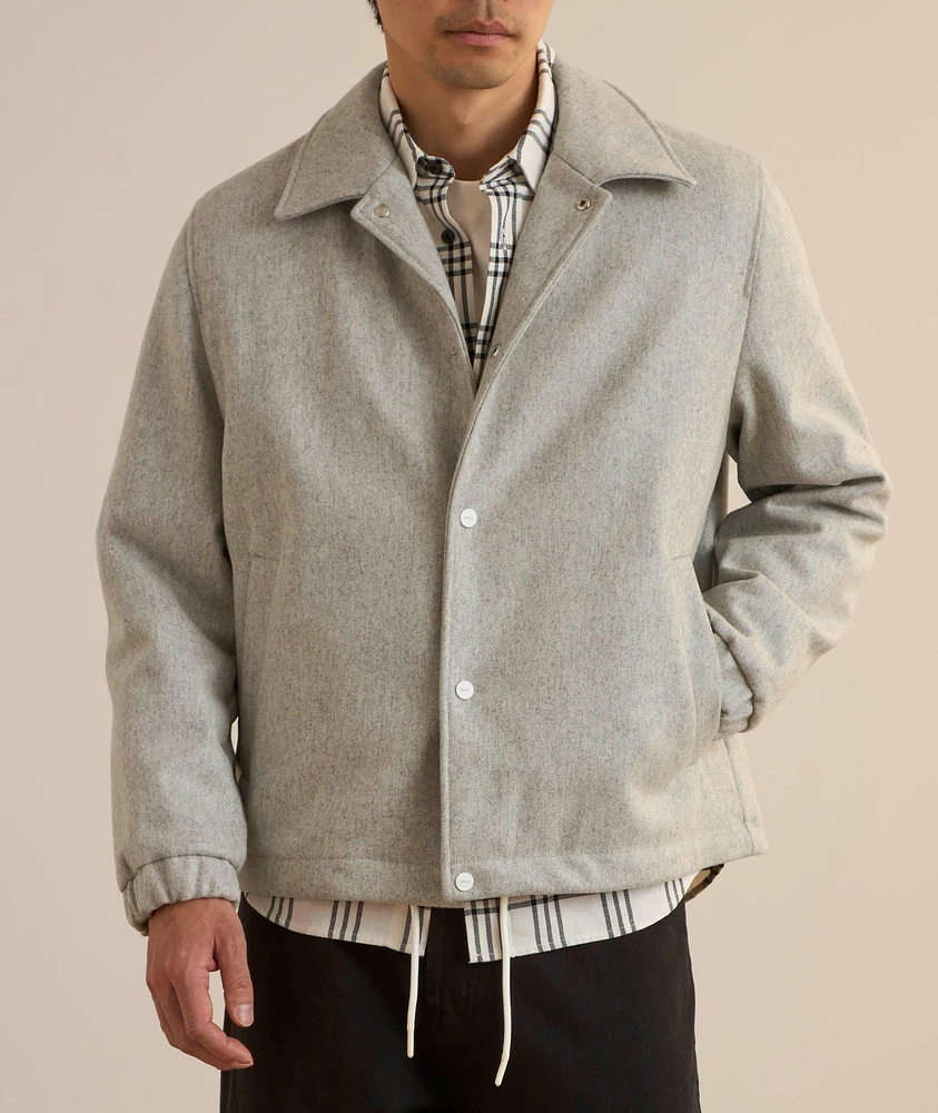 Wool-Blend Bomber Jacket