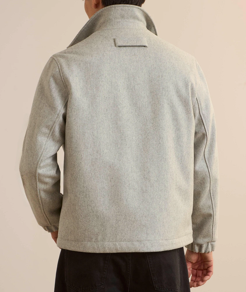 Wool-Blend Bomber Jacket