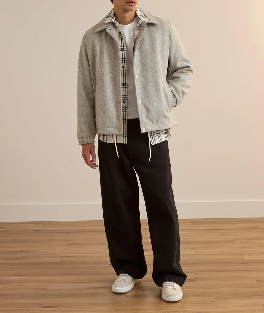 Wool-Blend Bomber Jacket