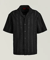 Eyelet Cotton Camp Shirt