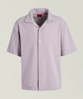Crêpe Textured Camp Shirt