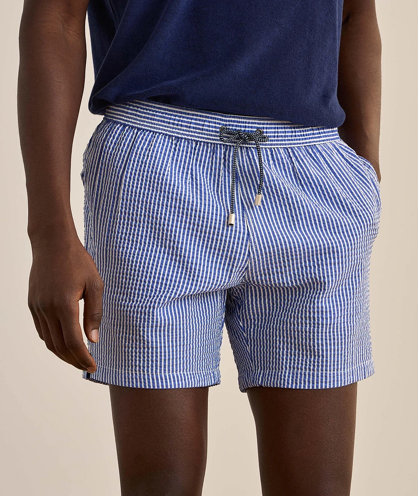 Seersucker Stripe Swim Shorts