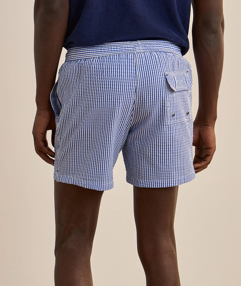 Seersucker Stripe Swim Shorts