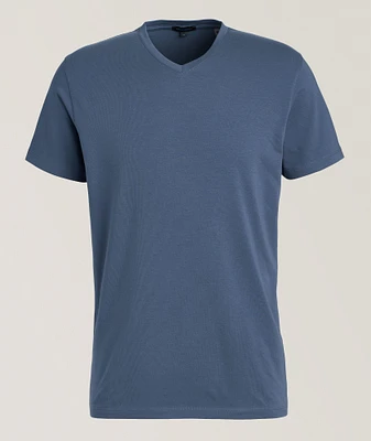 Pima Stretch-Cotton V-Neck T-Shirt