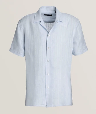 Palm Print Cotton Camp Shirt