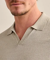 Cotton-Blend Cuban Collar Polo