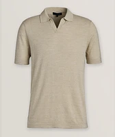 Cotton-Blend Cuban Collar Polo