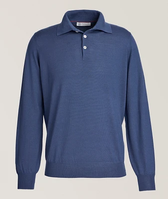 Fine Gauge Wool-Cashmere Knit Polo