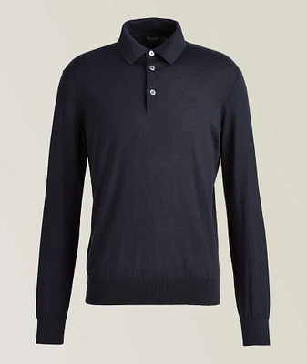 Cashseta Light Knit Long Sleeve Polo