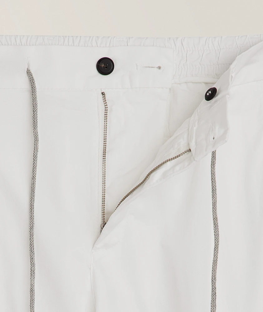 Nos Drawstring Stretch-Cotton Joggers