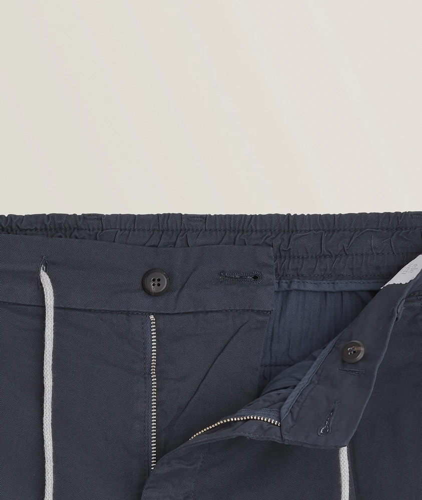 Nos Drawstring Stretch-Cotton Joggers