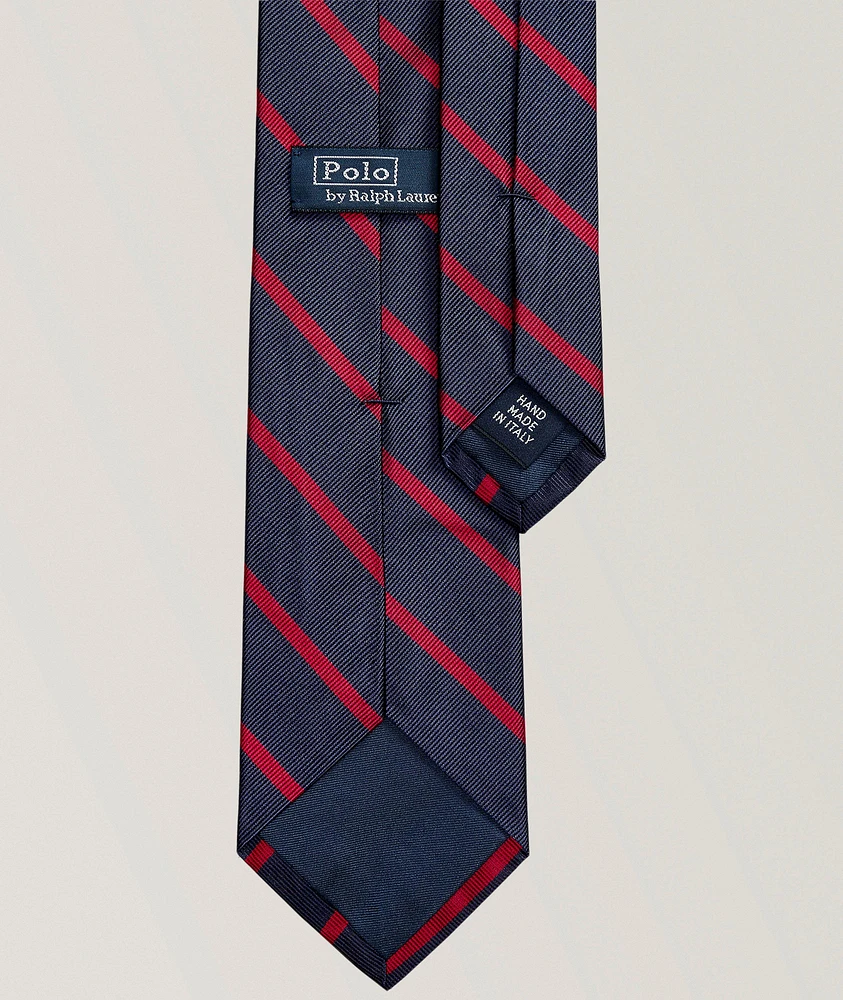 Diagonal Stripe Mulberry Silk Tie