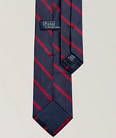 Diagonal Stripe Mulberry Silk Tie