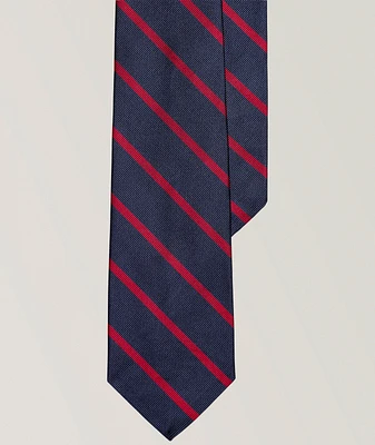 Diagonal Stripe Mulberry Silk Tie