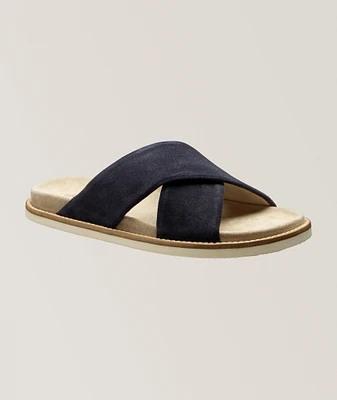 Suede Crisscross Sandals
