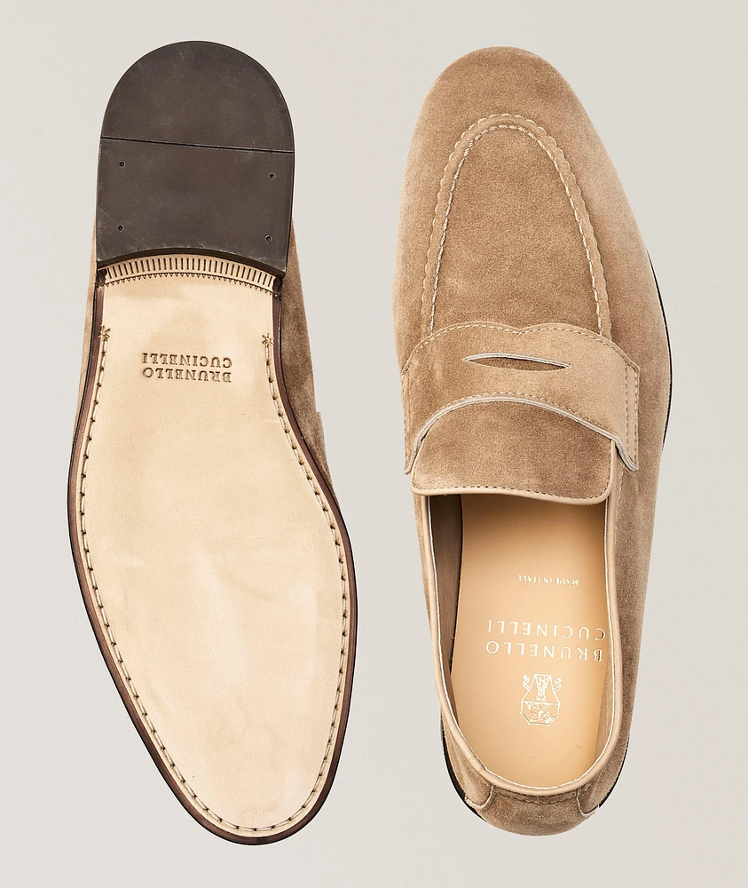 Suede Penny Loafers