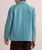 Grained Leather Shacket
