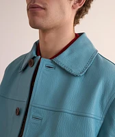 Grained Leather Shacket
