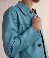 Grained Leather Shacket