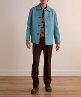 Grained Leather Shacket