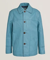 Grained Leather Shacket