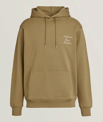 Le Slogan Calligraphie Cotton Hooded Sweater