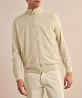 Hybrid Wool Zip-Up Cardigan