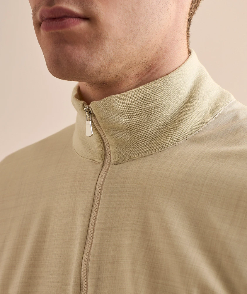Hybrid Wool Zip-Up Cardigan