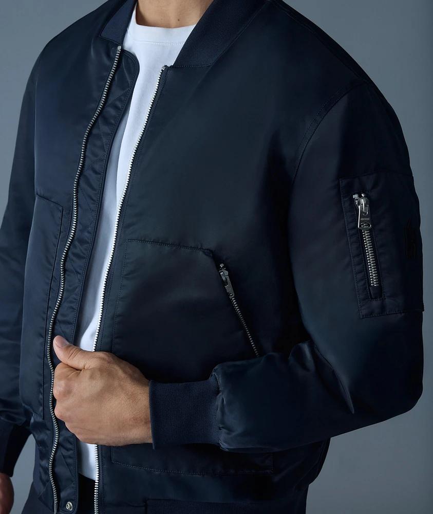 Emilio Satin Bomber Jacket